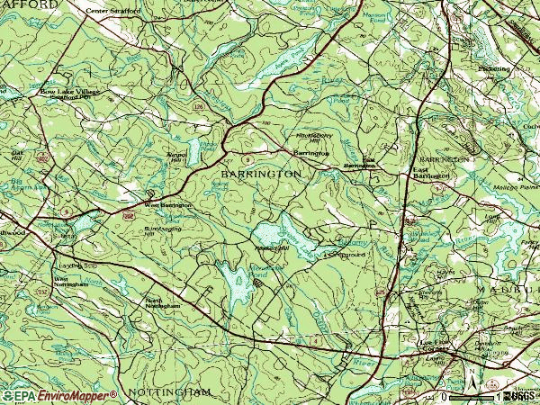 Zip code 03825 topographic map