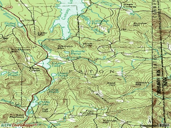 Zip code 03832 topographic map