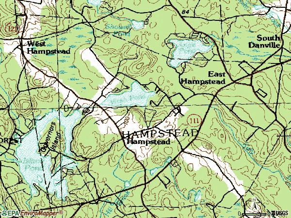 Zip code 03841 topographic map