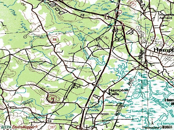 Zip code 03844 topographic map