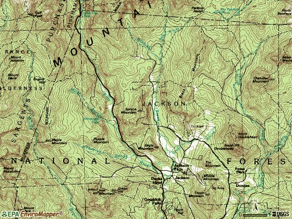 Zip code 03846 topographic map