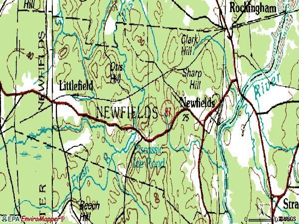 Zip code 03856 topographic map