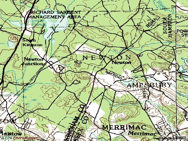 Zip code 03858 topographic map