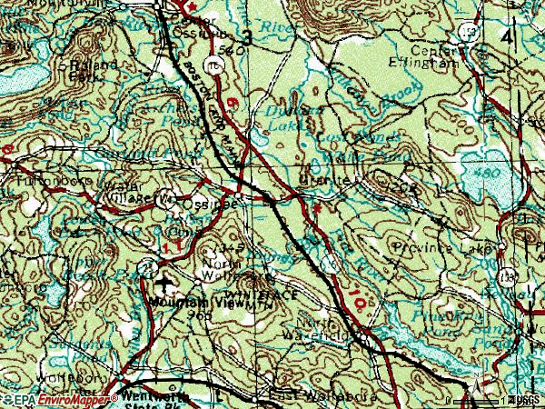 Zip code 03864 topographic map