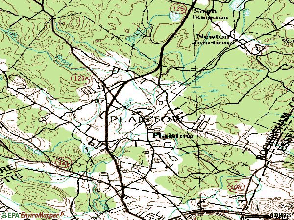 Zip code 03865 topographic map