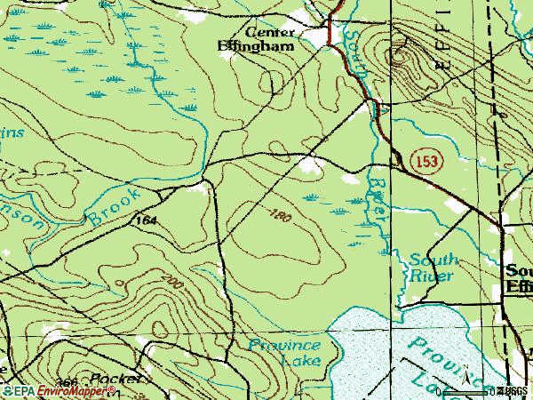 Zip code 03882 topographic map