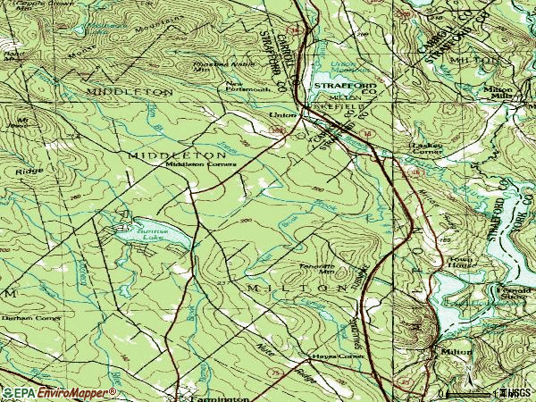 Zip code 03887 topographic map