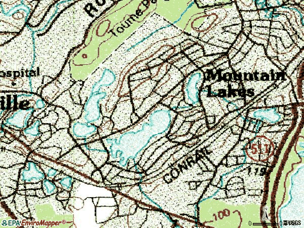 Zip code 07046 topographic map