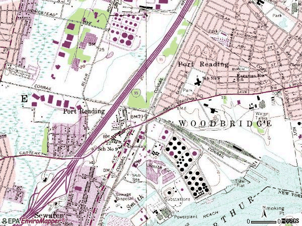 Zip code 07064 topographic map
