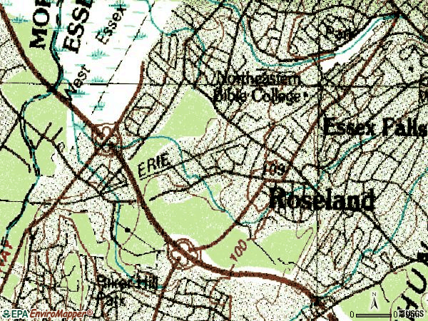 Zip code 07068 topographic map