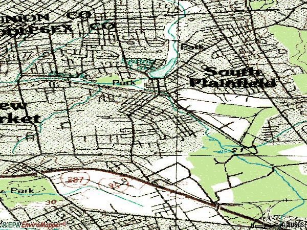 Zip code 07080 topographic map