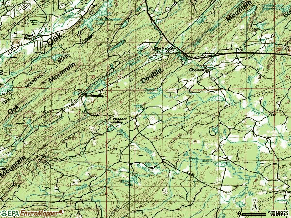 Zip code 35043 topographic map