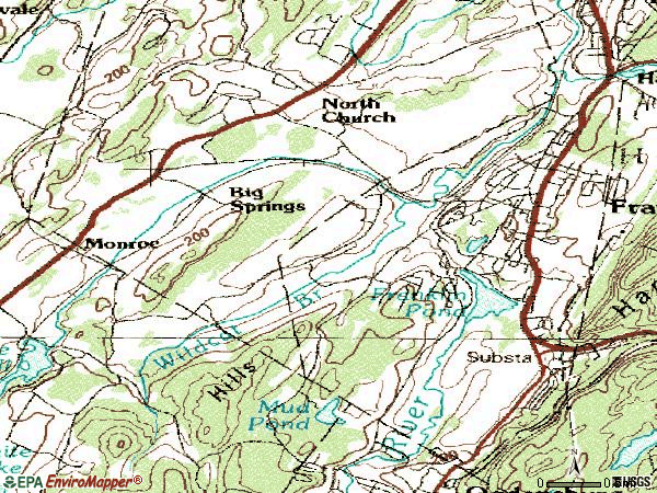 Zip code 07416 topographic map