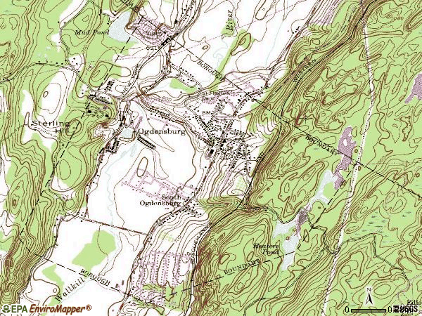 Zip code 07439 topographic map