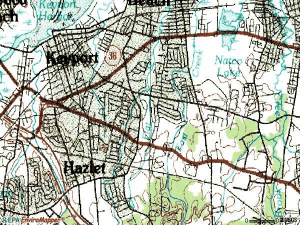 Zip code 07730 topographic map