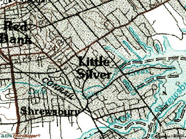 Zip code 07739 topographic map