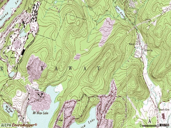 Zip code 07842 topographic map