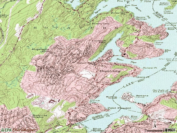Zip code 07843 topographic map
