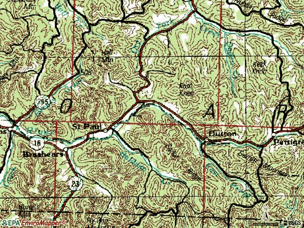 Zip code 72760 topographic map