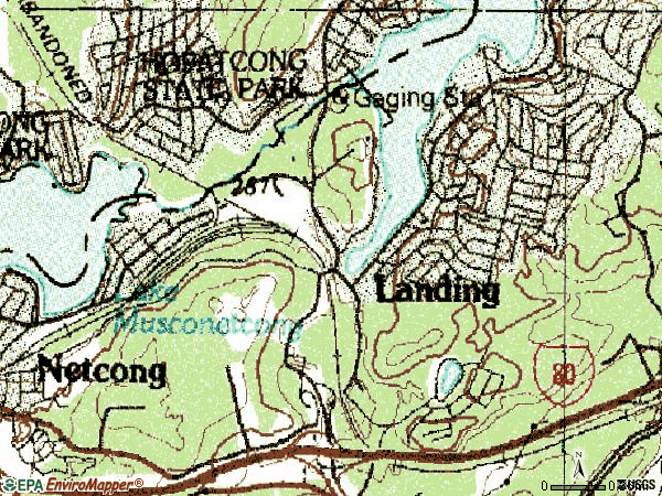 Zip code 07850 topographic map