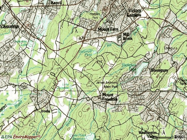 Zip code 07869 topographic map