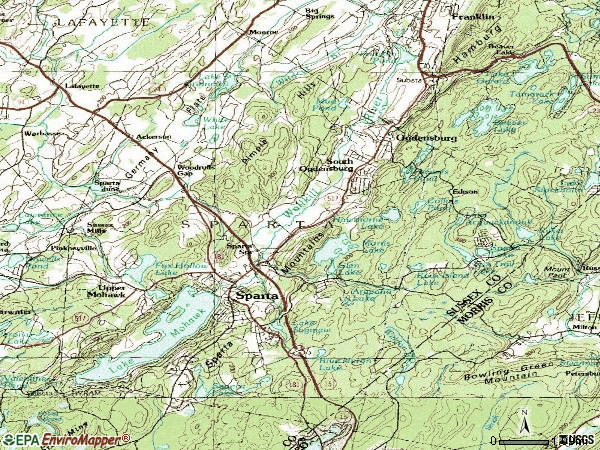 Zip code 07871 topographic map