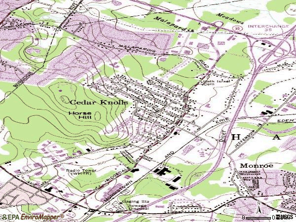 Zip code 07927 topographic map