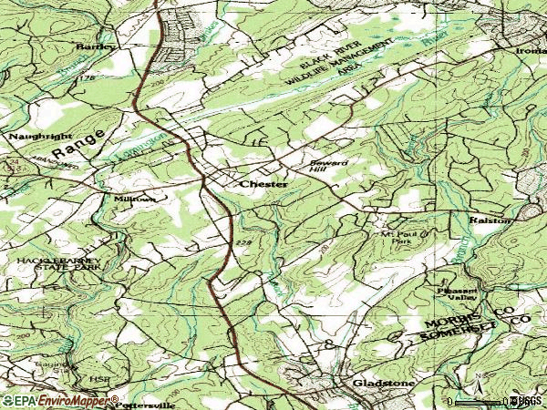 Zip code 07930 topographic map
