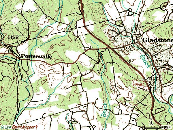 Zip code 07934 topographic map