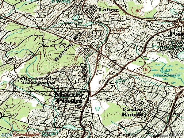 Zip code 07950 topographic map