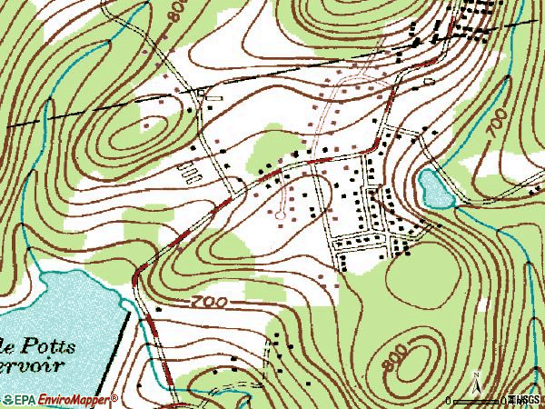 Zip code 07970 topographic map