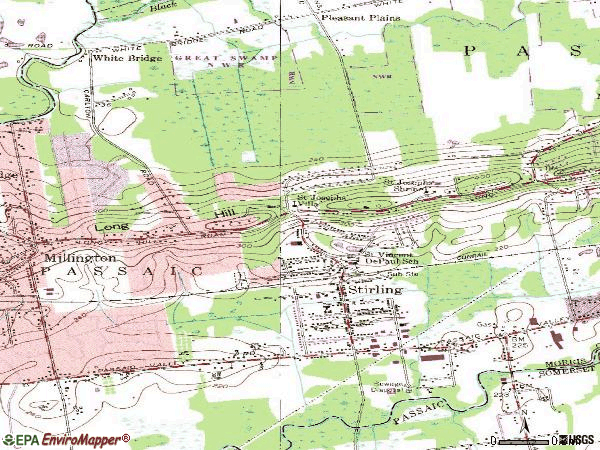 Zip code 07980 topographic map