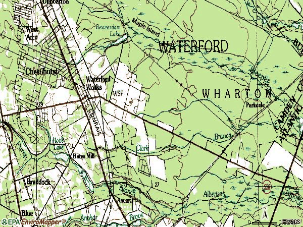 Zip code 08089 topographic map