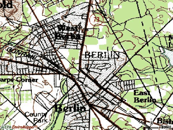 Zip code 08091 topographic map
