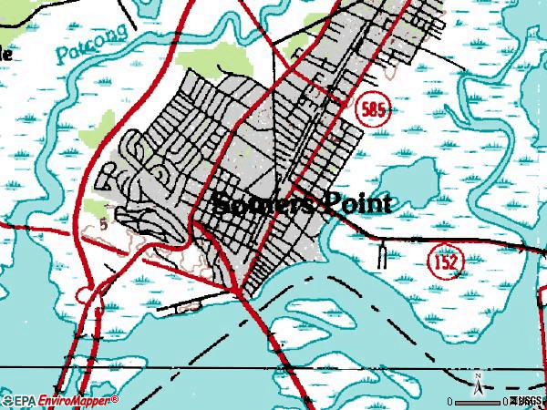 Zip code 08244 topographic map