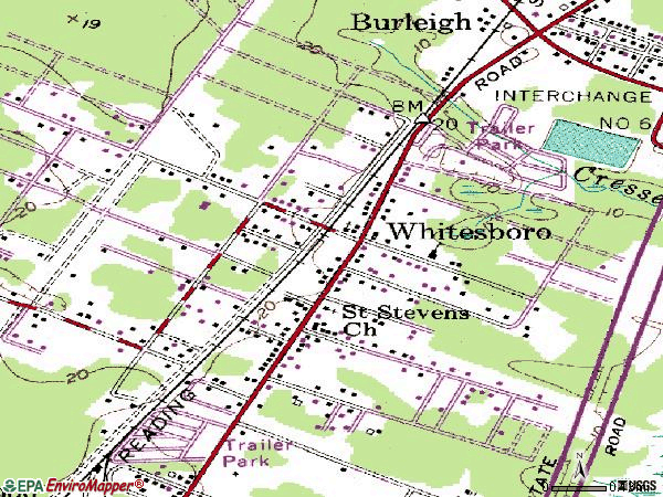 Zip code 08252 topographic map