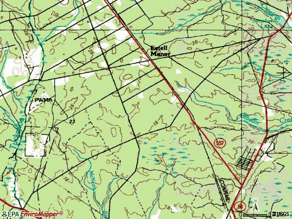 Zip code 08319 topographic map