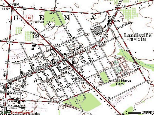 Zip code 08326 topographic map