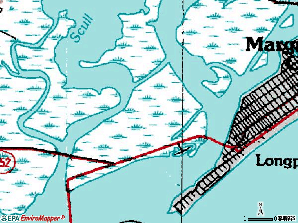 Zip code 08403 topographic map