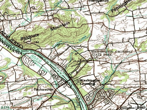 Zip code 08560 topographic map