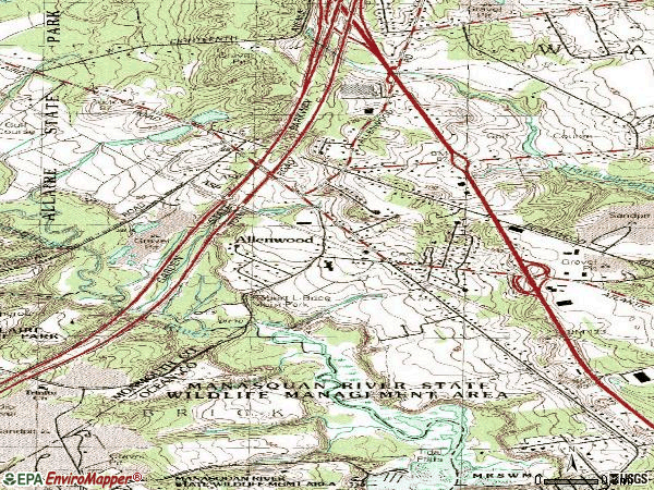 Zip code 08720 topographic map