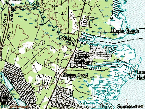 Zip code 08734 topographic map