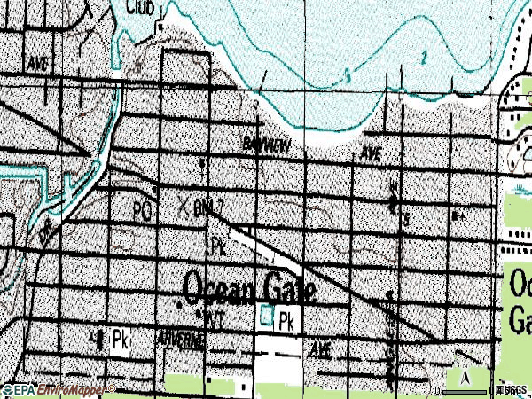 Zip code 08740 topographic map