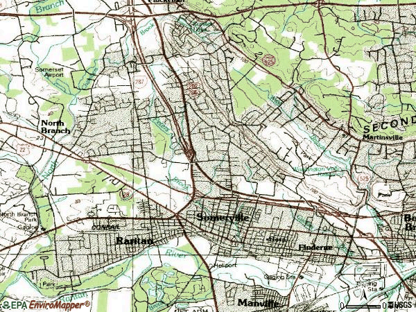 Zip code 08807 topographic map