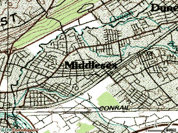 Zip code 08846 topographic map