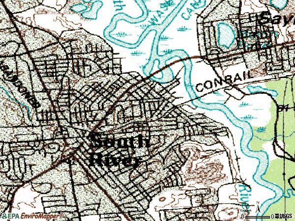 Zip code 08882 topographic map