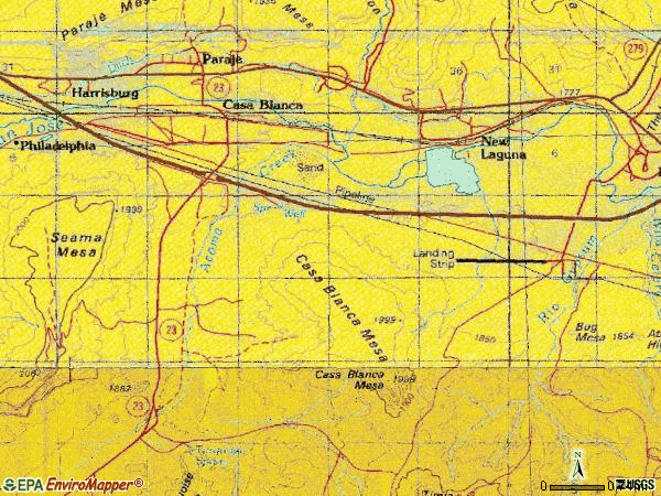 Zip code 87007 topographic map