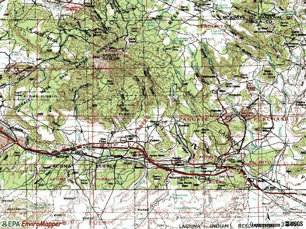 Zip code 87014 topographic map