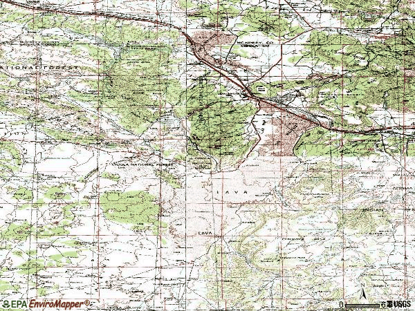 Zip code 87020 topographic map