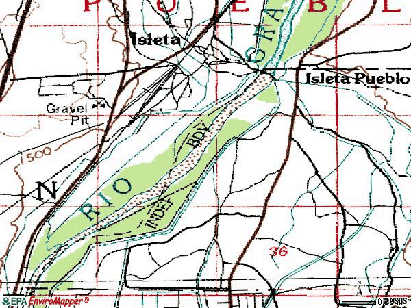 Zip code 87022 topographic map